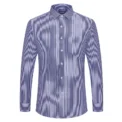 Men Formal Shirt Long Sleeve Office Solid Color Striped Anti-Wrinkle Non-ironing Fashion Business Pocket White Social Shirt 4XL - Image 5