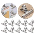 10pcs Metal Grip Clips Bag Sealing Clamp File Ticket Binder Photo Money Kitchen Office School Supply