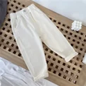 1-8 Years Boys Pants Kids Cargo Pants Mid-Rise Button Casual Outdoor Comfortable Breathable Spring Fall Fashion Chidren Trousers - Image 4