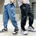Big boy jeans, children's clothing, casual fashion, cool children's pants, boys' pants, boys' Baggy summer clothing, teenagers - Image 2
