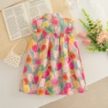 Summer Baby Girl Dress Sweet Flower Printed Sleeveless Girl Dress Korean Style Children Clothing - Image 5