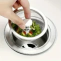 2Set Kitchen Sink Strainer With Handle & Stopper Replacement Drain Basket Stainless Steel Mesh Filter Waste Hole - Image 4