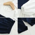 Bear Leader Autumn Long Sleeved Color Blocked T-shirt Top+Pants 2Pcs Korean Version Plain Girls Suit Casual Kids - Image 6