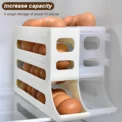 4 Tiers Fridge Egg Rack Large Capacity Egg Dispenser for Refrigerator,Auto Rolling Fridge Egg Organizer For Kitchen - Image 5