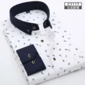 New men's shirt long sleeve spring and summer thin business casual wear fashion breathable slim print high quality plaid - Image 3