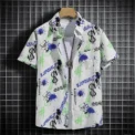 Stylish Hawaiian Printed Shirt, Loose Fit with Short Sleeves for Men and Women - Perfect for Casual Beach Look - Image 5