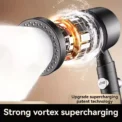 New 5-mode High Pressure Water-saving Filter Shower Head Handheld Shower Head One-button Stop Bathroom Accessories Set - Image 2