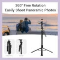 FGCLSY New 1.7M Wireless Selfie Stick Tripod Foldable Stand For Gopro Action Cameras Smartphones Balance Steady Shooting Live - Image 3