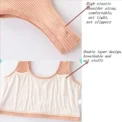 Cotton Girls Panties And Bras Sets Teenage Girls Cotton Training Bra Panty Set Solid Kids Sports Bra Briefs Underwear - - Image 4