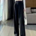 Elegant Wide Leg Pants Women Korean Style High Waist Black Baggy Pants Office Ladies Fashion Loose Suit Trousers Streetwear - Image 3