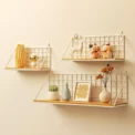 Wall Mounted Shelves Without Drilling Wood Hanging Shelf For Living Room Bedroom Storage Basket Wall Decoration Rack Organizers - Image 3