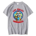 LOS POLLOS Hermanos Funny Printed T-Shirt Men Fashion Casual Short Sleeves Summer Cotton Breathable Tshirt Chicken Brothers Tees