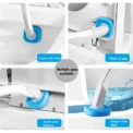 Disposable Toilet Brush Cleaner With Long Handle Bathroom Cleaning Brush With Replaceable Brush Head Toilet Bathroom Accessories - Image 6