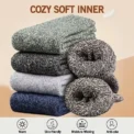 3 Winter Warm Thick Towel bottom Man Socks Wool Male Socks Slipper Socks Merino Wool Socks Against Cold Snow Socks 39-44 - - Image 5