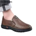 Men's shoes comfortable fashion synthetic leather shoes soft sole soft surface non-slip men's leather shoes - Image 5