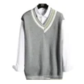 Style Spring Autumn Men's Sweatvest Loose Fit Casual reppy V-Neck Vest Nylon Material CASUAL Scene - Image 5
