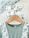 Dress For Kids 6Months -3Years old Long Sleeve Cute Floral Bow Princess Formal Dresses Ootd For Newborn Baby Girl - Image 4