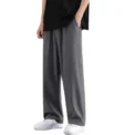New Casual Men's Pants Draped Straight-Leg Loose-Fit Wide-Leg Trousers Sweatpants Summer Style For Male Youth - - Image 5