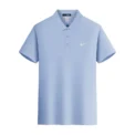 Navy Blue Men Exercise Polo Spring Summer Short Sleeve Casual Comfortable Oversize Loose Men T-shirts Sport Tops - Image 6