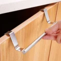 Kitchen Cabinet Door Towel Bar Stainless Steel Door Back Towel Hanging Holder Bathroom Punch-free Towels Hooks Home Organizer - Image 4