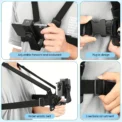 Chest Phone Holder Adjustable Phone Clip Stand With Chest Strap Fixation Bracket For Cycling Sports Climbing Camera Mobile Phone - Image 4