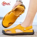 YRZL Men Sandals Handmade Roman Sandals Breathable Non-Slip Beach Slippers for Men Outdoor Summer Water Trekking Sandals - Image 6