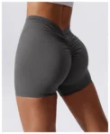 Women's Sexy Stretch Yoga Shorts With Hip Lifting And Abdominal Tightening Tight Fitness Wearing Running Pants Externally - Image 4