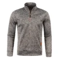 Autumn Men's Half Zipper Sweatshirts Long Sleeve Solid Color Pullover Turtleneck Streetwear Winter Warm Jacket Sport Coats - Image 5