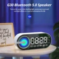 Quiet Wireless Bluetooth Speaker Alarm Clock RGB TWS USB LED Mirror Digital Clock FM Large Display Living Room Office Decoration - Image 3