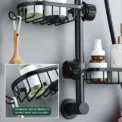 Bathroom Faucet Storage Rack Shower Shampoo Soap Holder Adjustable Kitchen Sink Rag Sponge Drain Rack Bathroom Accessories - Image 5