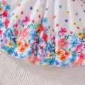 Dress For Kids 3-36 Months Korean Style Sleeveless Cute Button Summer Floral Princess Formal Dresses Ootd For Newborn Baby Girl - Image 6