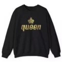 Queen Printing Womens Sweatshirt Fashion O Neck Tops Casual Jogging Pullover Daily Commute Clothing Loose Woman Tracksuit - Image 4