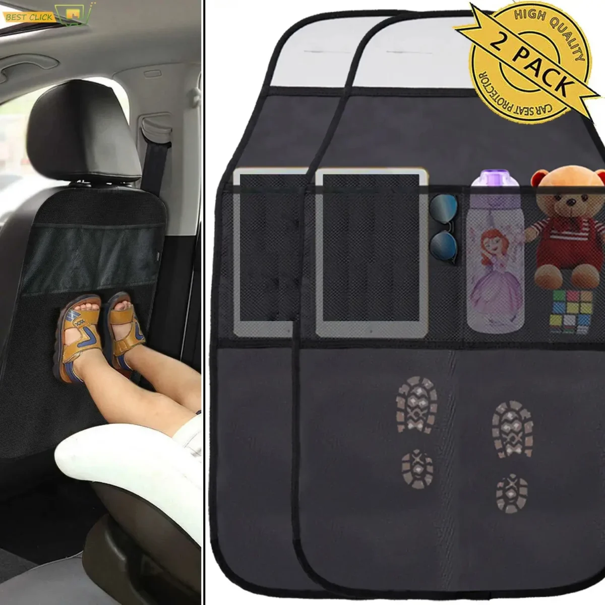 Car Seat Back Protector Cover for Children Kids Baby Anti Mud Dirt Auto Seat Cover Anti Kick Mat Pad Seat Cover Car Accessories - Image 1