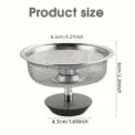 2Set Kitchen Sink Strainer With Handle & Stopper Replacement Drain Basket Stainless Steel Mesh Filter Waste Hole - Image 3