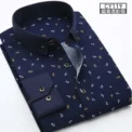 New men's shirt long sleeve spring and summer thin business casual wear fashion breathable slim print high quality plaid - Image 4