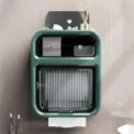 Toilet Tissue Holder Storage Organizer Bathroom Square Tissue Box Wall-Mounted Double Layer Storage Rack Toilet Roll Holder - Image 5