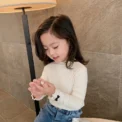 Spring And Autumn Fashion Girls Clothing Solid Color Children'S Top Long Sleeve Base Shirt Children Baby Soft Girl Inside Match - Image 6