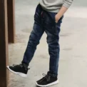 4-11 Years Boys Clothes Slim Straight Jeans Young Pants Kids Baby Children Denim Clothing Trousers Elastic Waist Bottoms - Image 4