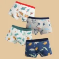 pcs Boys Boxer Sets Briefs Kids Cotton Underwear Baby Underpants Teenager Cartoon dinosaur All Print Soft Children Panties - Image 2
