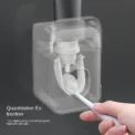 Wekity Toothbrush Holder|wekity Wall-mounted Toothbrush & Toothpaste Holder Set - Suction Cup - Image 3