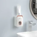 Wekity Toothbrush Holder|wekity Wall-mounted Toothbrush & Toothpaste Holder Set - Suction Cup - Image 2