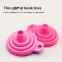1pc Red Silicone Funnel Mini Multifunctional Convenient Kitchen Folding And Sub Packaging Tools Kitchen Supplies - Image 2