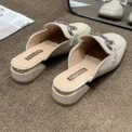 Women Pumps Shallow Shoes 2025 Footwear Heels Fashion Metal Buckle Strap Ladies Thick Heels Shoes Leather casual sandals - Image 6