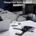 100W 3 in 1 Foldable Fast Wireless Charger for iPhone 15 14 13 12 Pro Max Airpods iWatch 8 7 Fast Charging Dock Station Chargers - Image 5