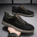 Men's Leather Shoes Casual Comfort Cricket Shoes Fashion Sneakers For Men Lightweight Driving Shoes