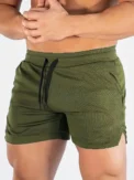 Muscle Running Sports Shorts Quick Dry Breathable Marathon Capris Fitness Beach Pants Tight Mesh Fabric hip-hop style - Image 4