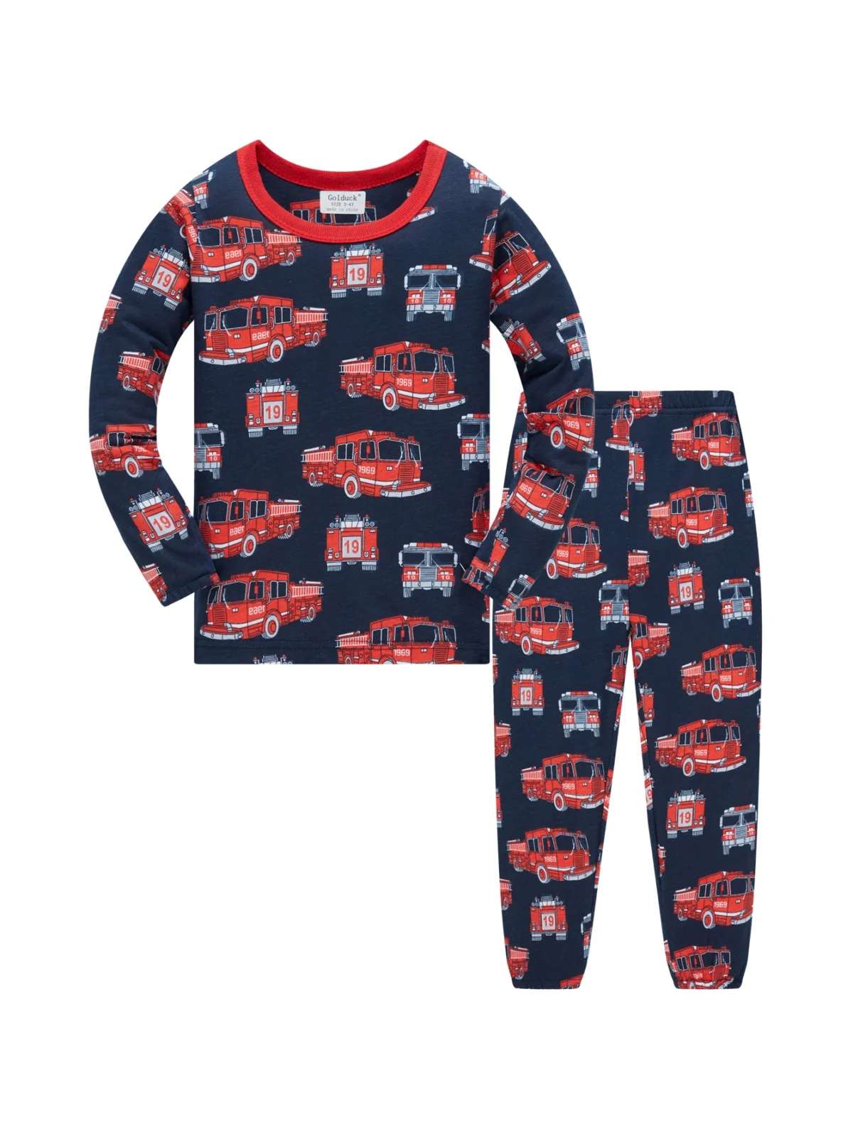 100% Cotton Children's Pajama Set 1-8 Year Old Boys and Girls Full Print Cartoon Pajama 2ps Comfortable Long Sleeve Home suit - Image 1