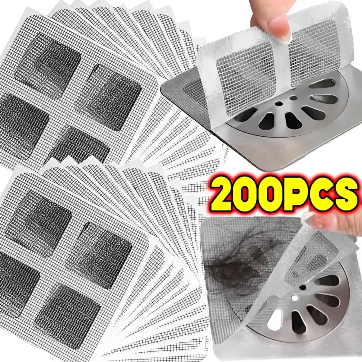 Disposable Shower Drain Hair Catcher Mesh Shower Drain Covers Floor Sink Strainer Filter Hair Stopper For Bathroom Kitchen - Image 1