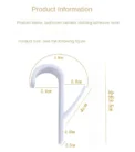 Hook White Coat Racks Heated Towels Hanging Hooks Transparent Shelf Kitchenware Heat Sink Bathroom Kitchen Gadgets Home Storage - Image 6
