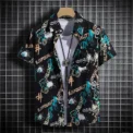 Stylish Hawaiian Printed Shirt, Loose Fit with Short Sleeves for Men and Women - Perfect for Casual Beach Look - Image 6